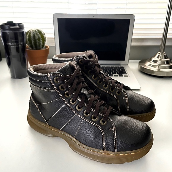Mens Dr. Marten Sirota Leather Pebbled Ankle Boots Size 9